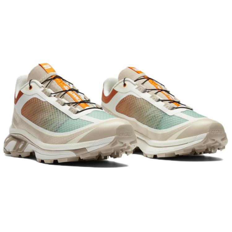 SALOMON XT-6 FT Sapatos de Corrida Confortáveis Versáteis Respiráveis de Cano Baixo Unissex tênis Branco Castanho 477744