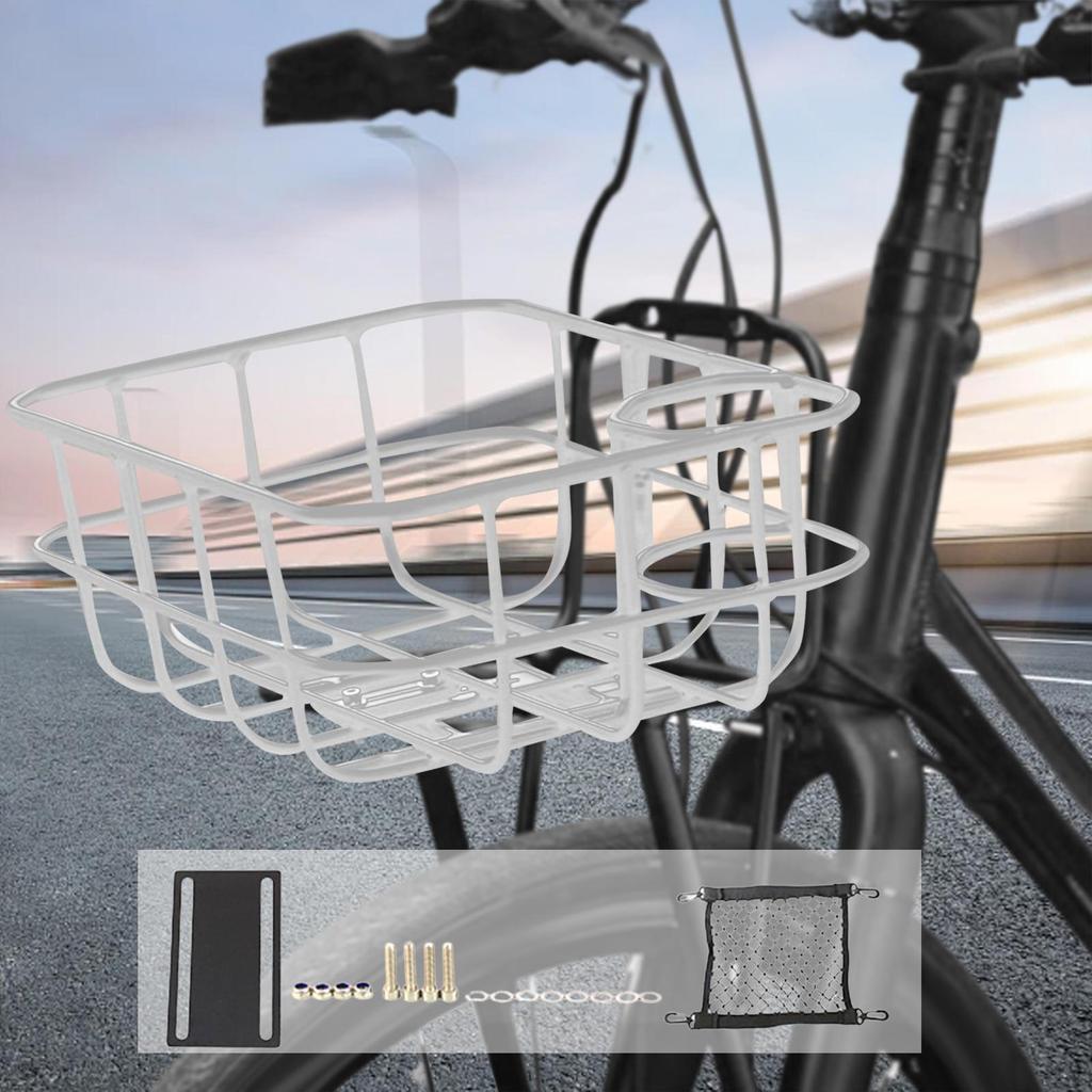 Bicycle Basket Aluminum Alloy Bike Luggage Rack Easy Mount Installation Pet Carrier Pannier