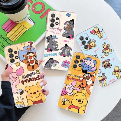 Clear Case For Samsung Galaxy A57 A37 A56 5G A36 Cases A55 A54 A35 A26 A07 A17 A16 A06 A34 A15 Cover Winnie Pooh Eeyore Friends