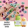 6/8/12/16mm Doll Eyes Cat Eyes Glass Eyes Round Cabochon Eye Mixed Printed Half Round Eyes 30Pcs Mini Animal Eyes for Doll Props