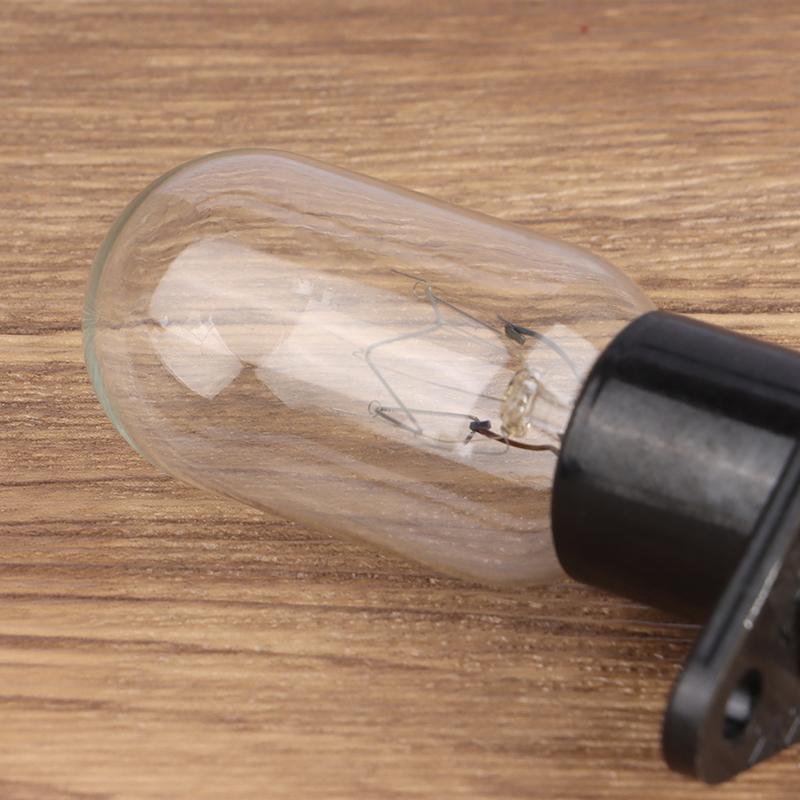1 Stück 4,8 mm Sockel mit gebogenem Fuß 220 V 15–20 W Mikrowellenherd-Glühbirne mit Halter