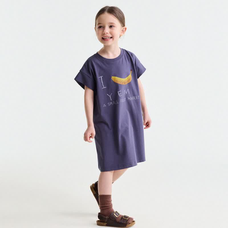 

Yunerma Girls Summer Cartoon Short Sleeve T-Shirt Dress 130