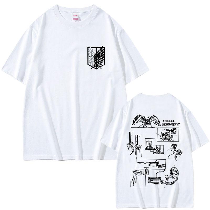 Anime Attack on Titan Graphic Tshirt Men Manga Vintage Oversized Short Sleeve T Shirt Male Fashion Casual Cotton Tshirts