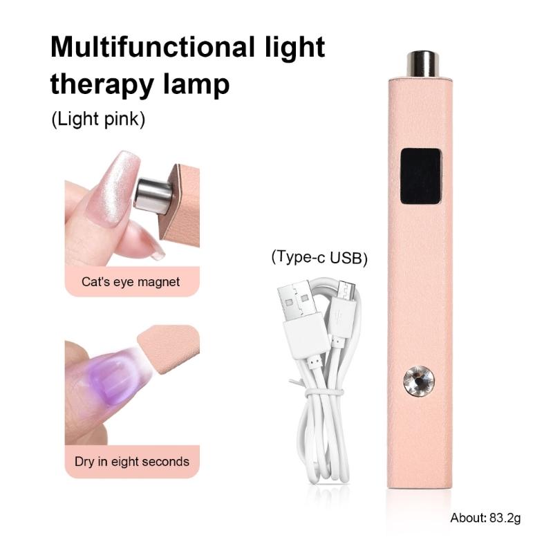 Rechargeable Magnetic Nail Dryer Cats Eye Leather Finish Light Gels Polish Curing System