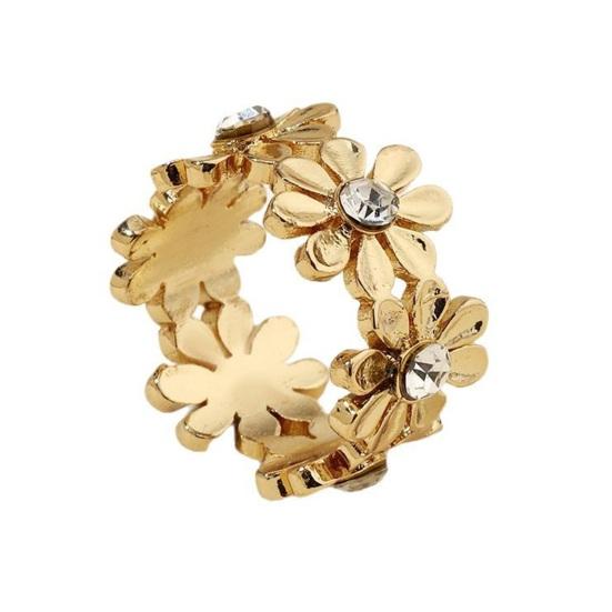 

Круглая металлическая клипса-кольцо для шарфа для женщин, дизайн с цветком, застежка-слайдер для шарфа, футболки золотистый