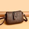 Three-Layer Multi-Use Middle-Aged Mother Bag Women's Embossed Change Shoulder Crossbody Bag
