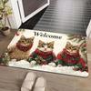 1Pcs Anti Fatigue Kitchen Rugs Cute Cats  Print Waterproof Non-Slip Thick Cushioned Kitchen Mat Heavy Duty Comfort Standing Mat for Kitchen