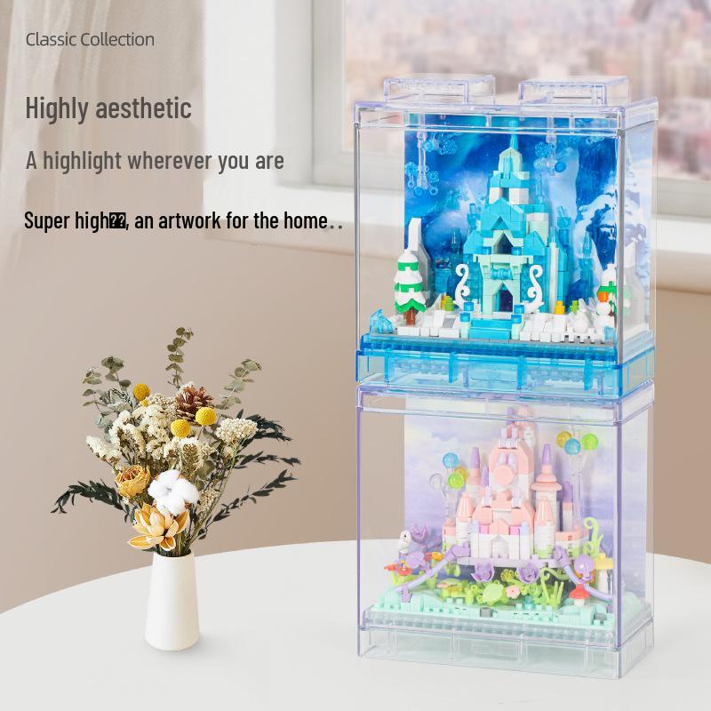 WanZhi Children's Castle Model: Micro-Particle Building Blocks Puzzle Toy for Girls