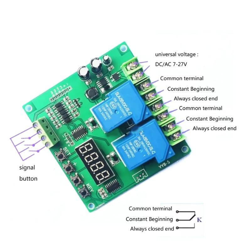 Double Voltage Motor Control Board 12v 24v with Forward Reverse Timing Cycle Module