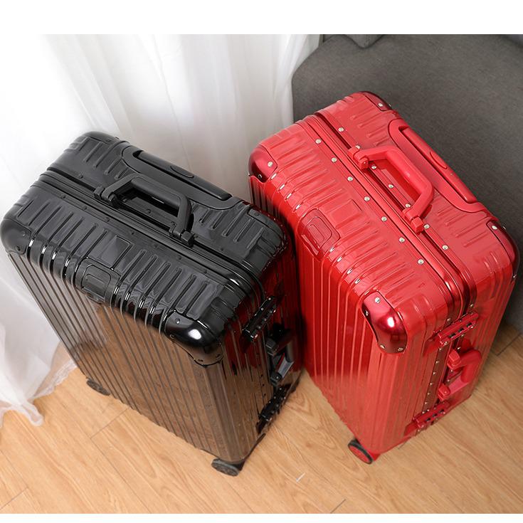 Ultralight 20-Inch Aluminum Frame Trolley Suitcase with Universal Wheels for Travel
