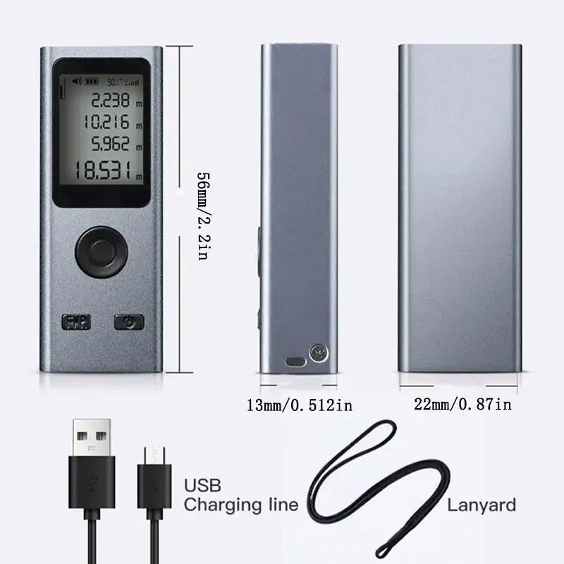 USB Rechargeable Mini Intelligent Laser Rangefinder Handheld Digital Rangefinder 30M/50M
