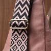 Women's Bag with an Accent On a Textile Strap Made of Smooth Eco-leather VINTAGE Bag 22772 Pink