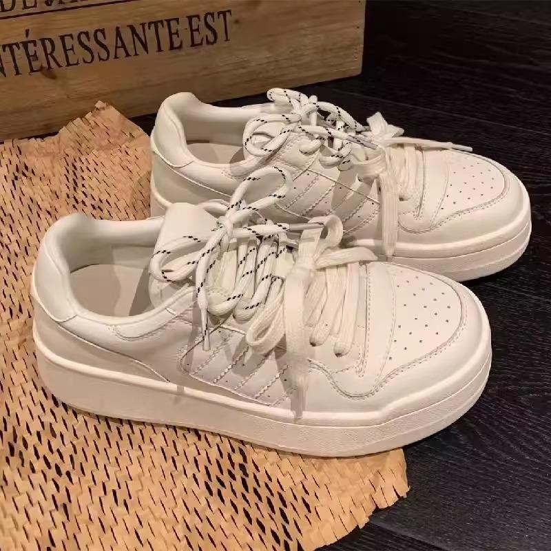 

Весна новые ретро классические спортивные туфли платформа тренировочные туфли женские модные универсальные мягкая подошва легкие повседневные кеды 35 белый