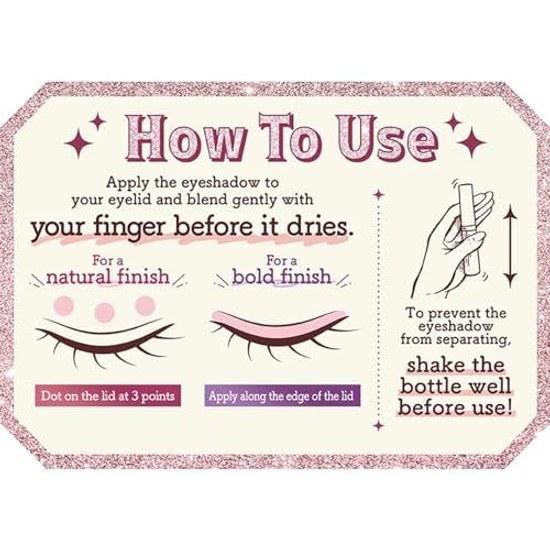 Canmake Eye Color Magician 02 Promise 3.6ml Liquid Eyeshadow Cream Pink Glitter Pearl 1