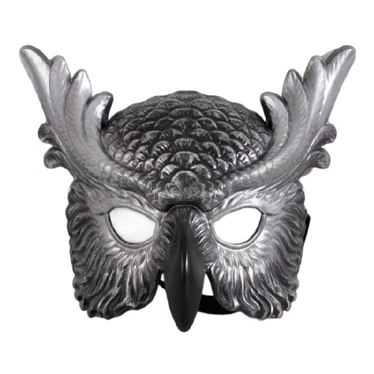 

Costume Mask Feather Half Face Animal Mask Masquerade Mask Cosplay Mask for Halloween Mardi Gras Carnivals Party срібний