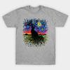 Unisex Fashion TShirt Black Cat Night Splash Version Print TShirt Plus Size XS-6XL T-Shirt 100%Cotton Tops O Neck Short Sleeve Tees
