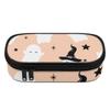 Pencil Pouch 300D Polyester Structured Secure Zipper Closure with Mesh Pocket Removable Divider and Pen Slots for Boys Girls