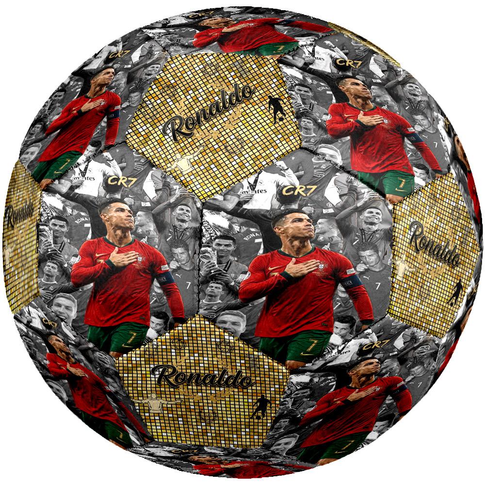 Ronaldo's Soccer Celebration Soccer Ball Size 5 Football Machine Sewn Indoor/Outdoor Universal Football Soccer Accessory