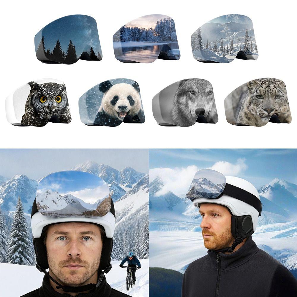 Scratch Protection Snowboard Goggle Cover Microfiber Material Protective Lens Cover  Ski Equipment