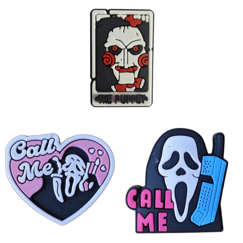 Halloween Cartoon Shoe Charms - Cute Detachable Accessories for Cross-Border Shoes