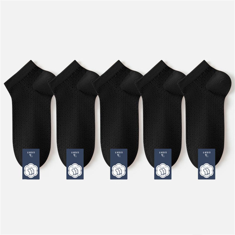 5 Pairs/Set Men Cotton Socks Summer Ultra Thin Breathable Mesh Sport Sock Quick-dry Deodorization Low Tube Ankle Socks Fast Send