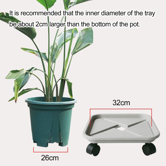 Plant Caddy with Wheels Heavy Duty Planter Pallet with Detachable Drainage Tray Rolling Planter Pot Stand Dolly for Indoor Outdoor Plants Balcony
