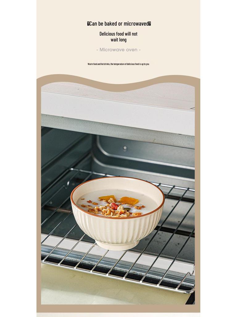 Tom & Jerry Ceramic Bowl and Plate Set: Cartoon Underglaze Color, Heat-Resistant, High-Value Tableware.