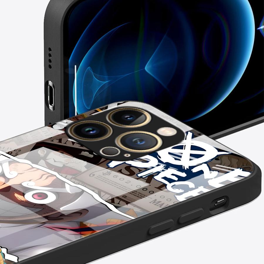OneS P-ieceS LuffyS Case for iPhone 17 Pro Max 8 Air 15 Plus XR 14 12 11 13 16 Glass Phone Cover
