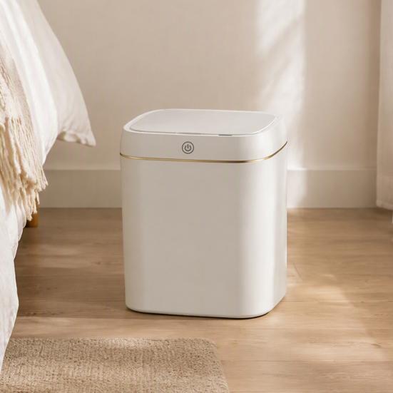 Electric Sensor Garbage Bin Smart Motion Trash Can, 4 Mode Automatic Open Lid Can with Rechargeable Battery, 11/13 L Plastic Waste for Kitchen