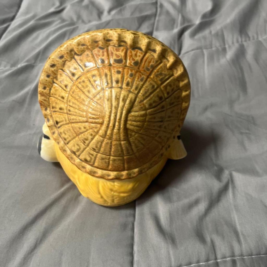 Shigaraki ware tanuki ornament yellow good luck charm