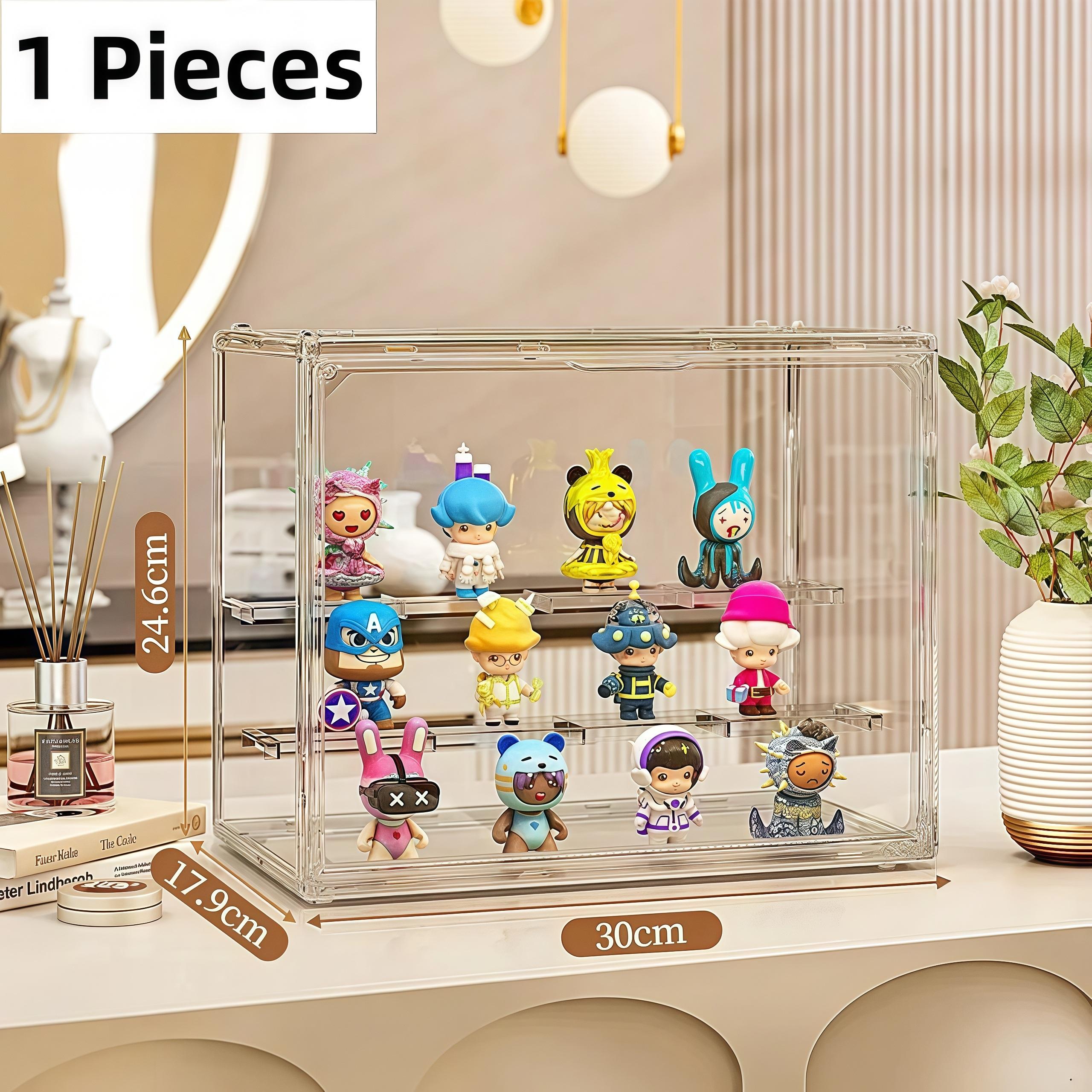 

GENGSHENG 3Pcs Acrylic Display Cabinet, Blind Box Display Stand, for Collectible Figures and Clear Display Blind Box Toysys, New