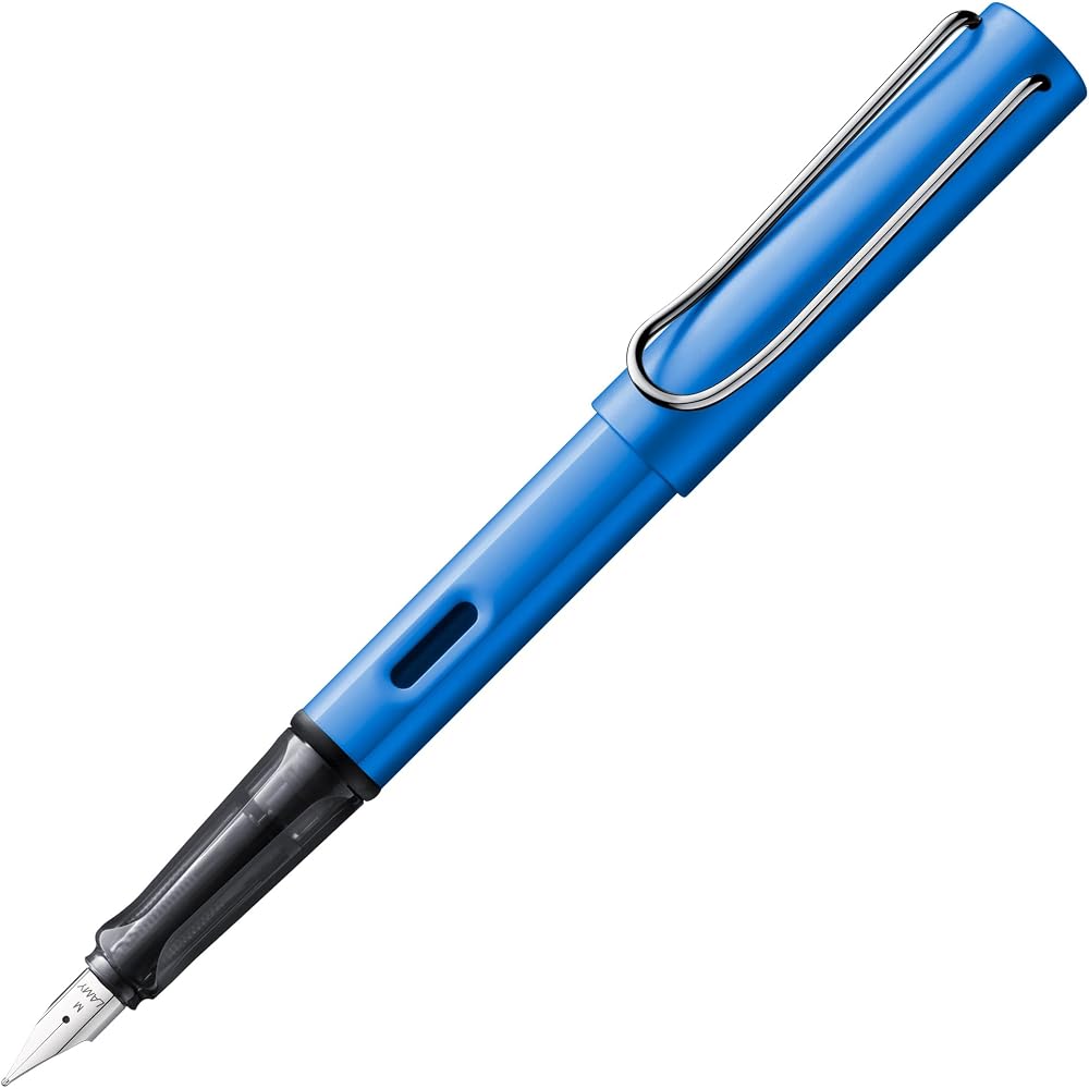 LAMY AL-Star Ocean Blue Fountain Pen - Ergonomic Grip and Steel Nib Size M - Lightweight Aluminum...