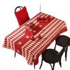 Polyester Printed Wedding Wedding Happy Character Red Festive Wedding Room Decoration Coffee Table Tablecloth Waterproof Dining Table Cloth