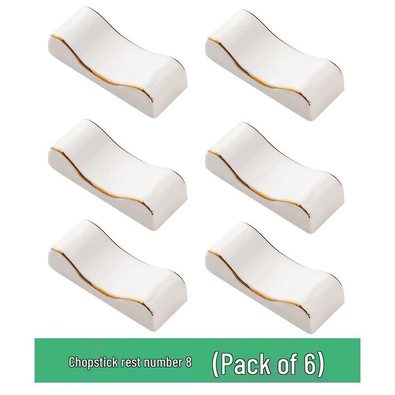 Elegant Gold Rim Ceramic Chopstick Rests
