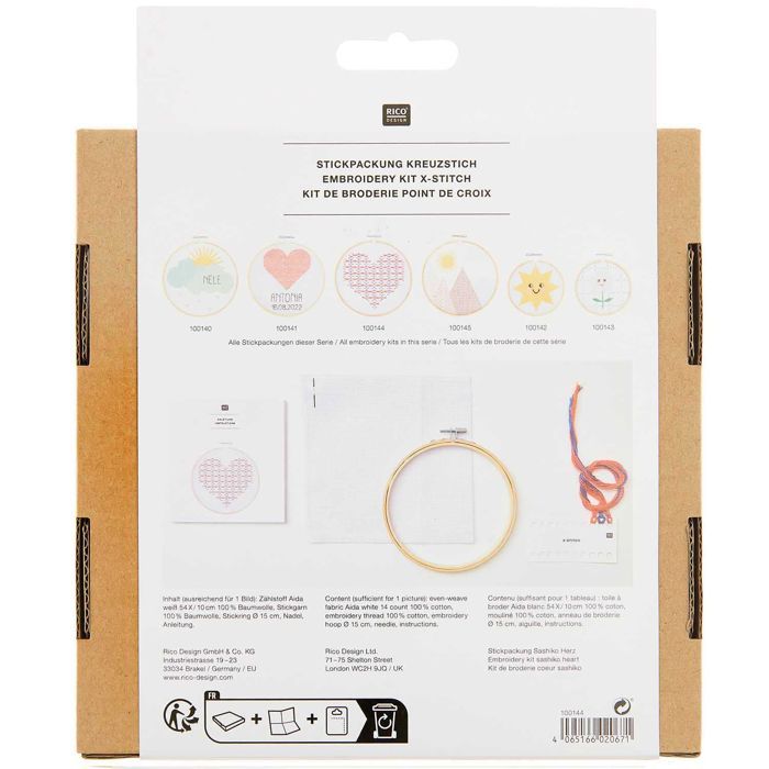 Kit de broderie Sashiko Coeur