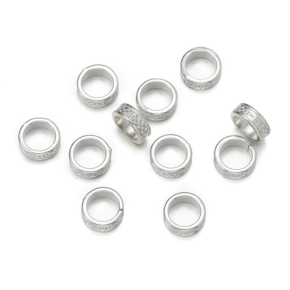 50pcs/lot CCB Spacer Beads Charms Antique Silver Color Spacer Beads Charms Pendants For DIY Bracelets Jewelry Making Accessories
