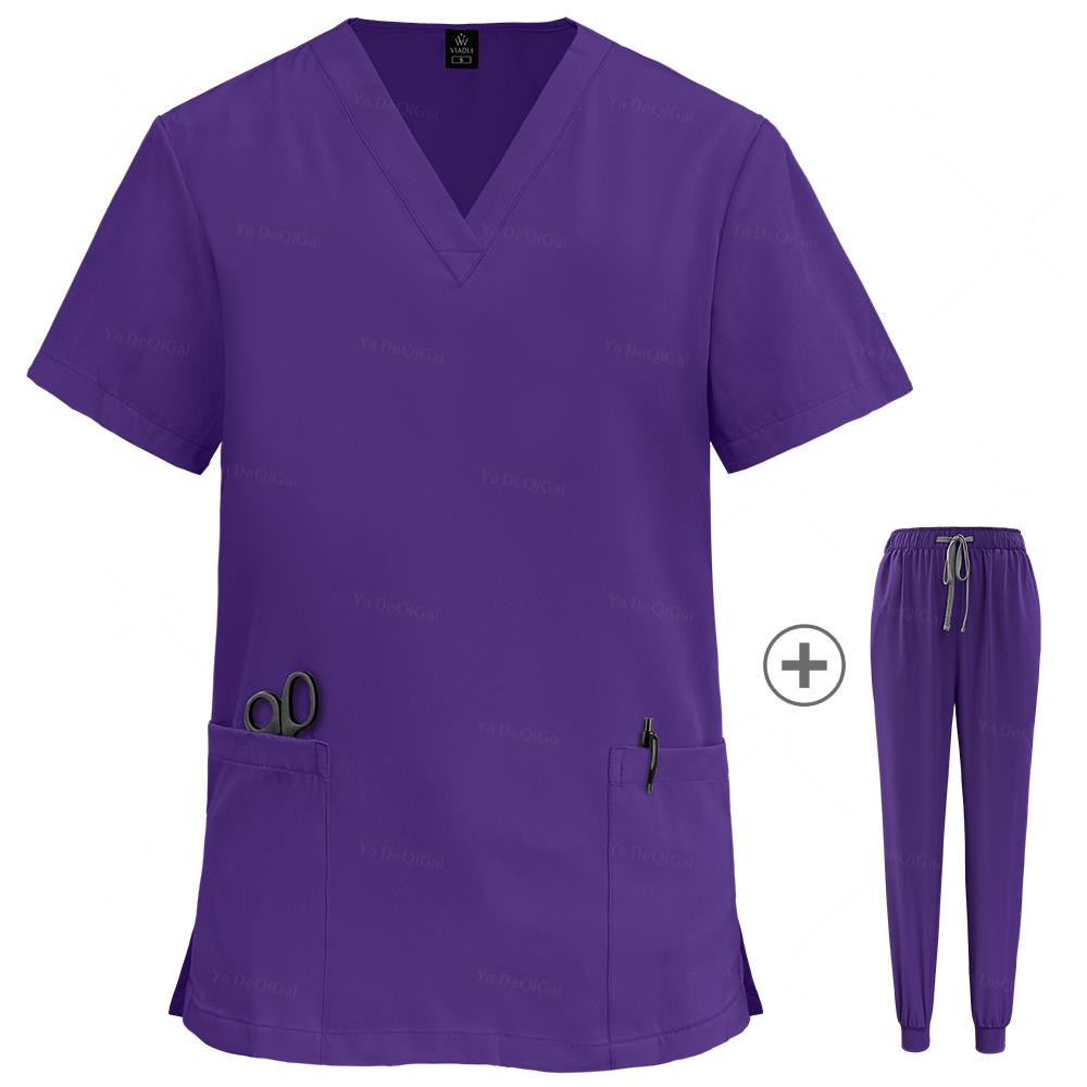 

Women Wear Scrub Suits Hospital Doctor Working Uniform Medical Surgical Multicolor Unisex Uniform nurse accessories 2XL