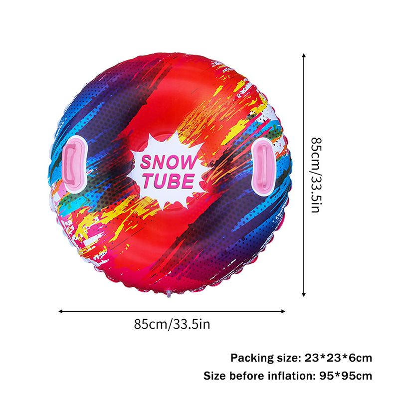 Ski Ring Inflatable Pvc Sledding Tube Thicken Snow Tubing Winter Snow Tube With Handle Snow Racer Durable Snow Sled Board 1Pc