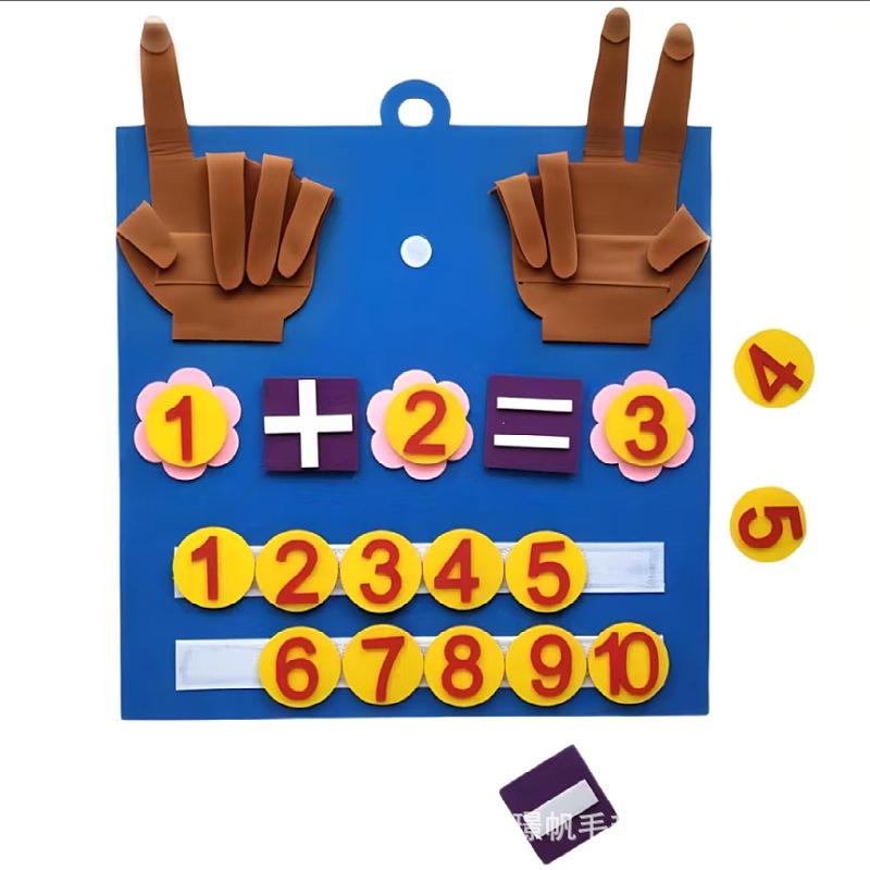 Toddler Montessori Toys Felt Finger Numbers Math Toy Children Counting Early Education Learning Game for Kids Intelligence
