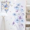 Creative Flowers Street Lamp Wall Stickers for Room Decor Bedroom Living Room Kids Room Wall Decoration Flowers Decals for Home