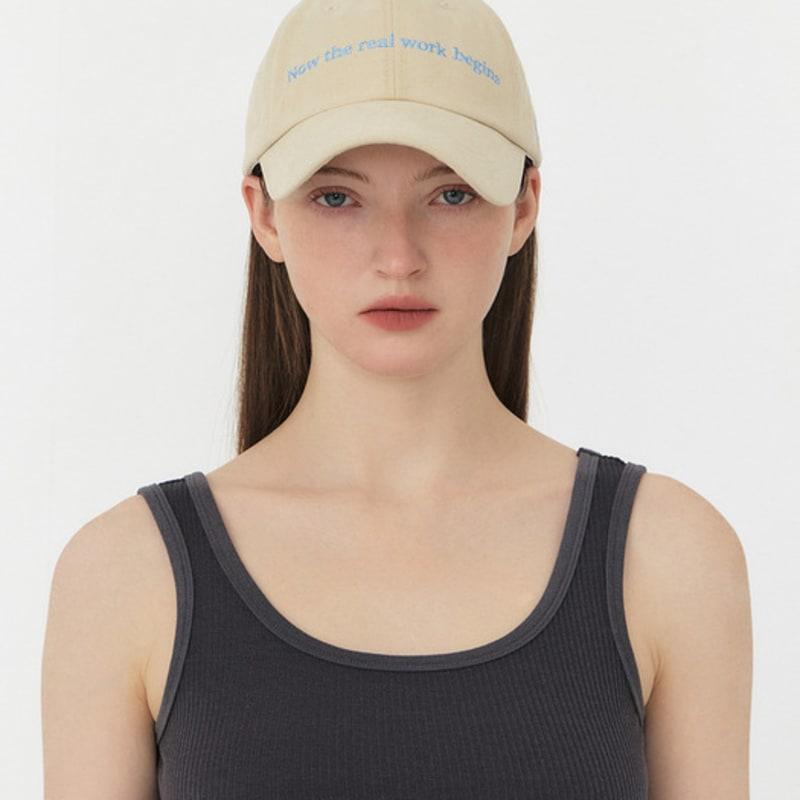 

NORMOR NOW THE REAL WORK BEGINS CAP(3color) beige