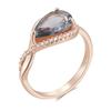 Anelli Sposa Zircone Naturale Grigio Lucido Per Donne Moda Colore Oro Rosa Alta Qualità Gioielli Fini Quotidiani Vintage
