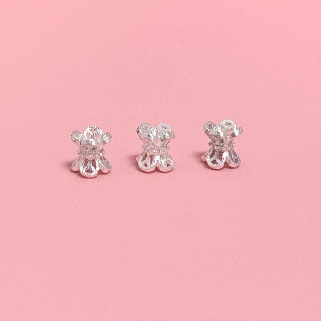 S999 Sterling Silver Floral Bead Cap for DIY Jewelry - Pendant, Necklace, Bracelet Accessories
