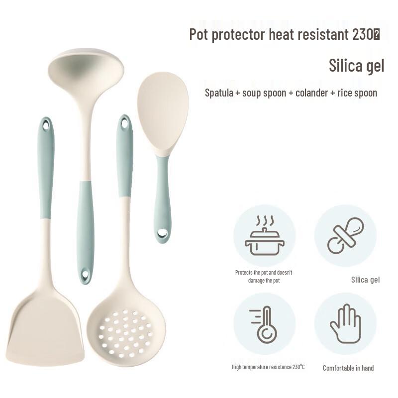 ZISIZ Silicone Kitchen Utensil Set for Non-stick Cookware