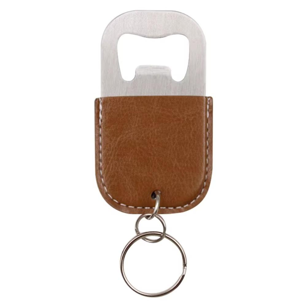 Wine Bottle Opening Fashionable Keyring Leather Kitchen Gadget Bottle Opener Keychain  Outdoor