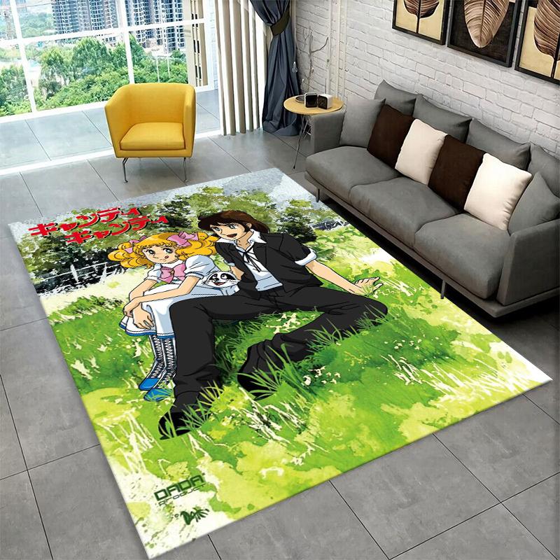 Cute Candy Candy Girl Cartoon Carpet Rug for Playroom Bedroom Living Room Sofa Home Decor,kid Game Area Rug Non-slip Floor Mat