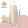 Muslin Nursing Cover for Baby Breastfeeding Breathable Breastfeeding Cover Up with Arch Neckline for Women Nursing Apron Multi-u