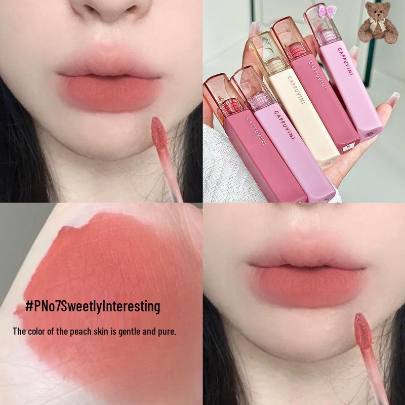 Cappuvin Art Velvet Matte Lipstick - Long-lasting, Waterproof, Non-fading, Non-stick.