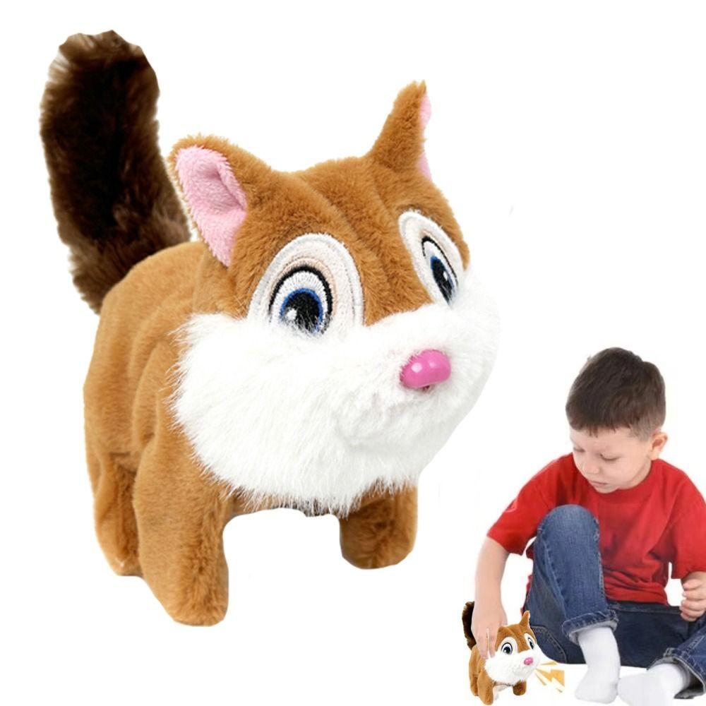 With Sounds Plush Electric Music Toy Electronic Animated Squirrel Walking Toy  Kids Baby