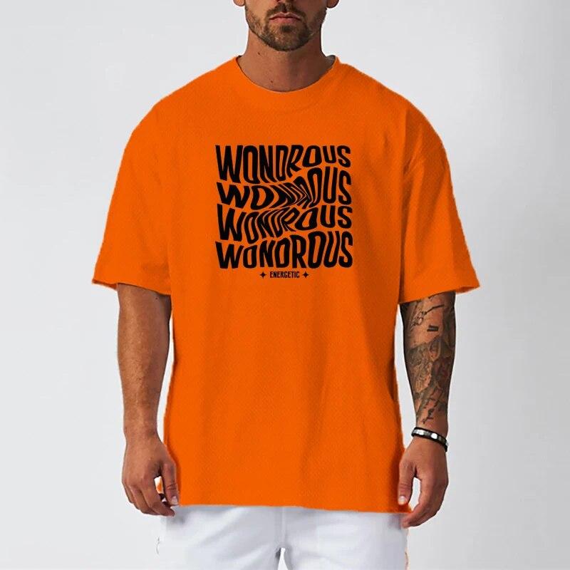 Tu die Arbeit Großhandel Hochwertiges Herren Sublimationsdruck Schnelltrocknendes Mesh Atmungsaktiv Sommer Übergroßes O-Ausschnitt T-Shirt
